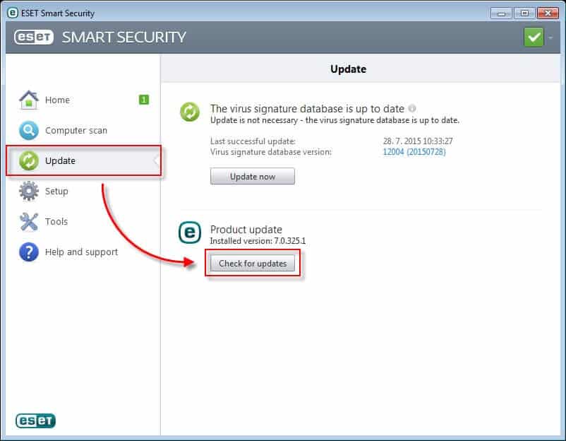eset nod 32 product update