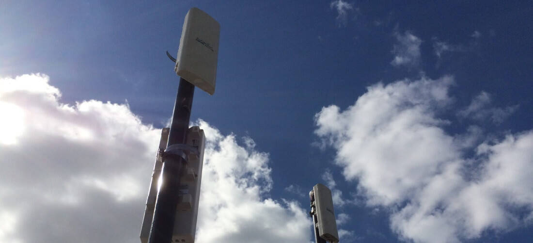 Internet via een wifi-straalverbinding