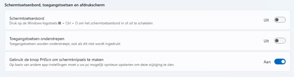 Windows 11 knipprogramma printscreen